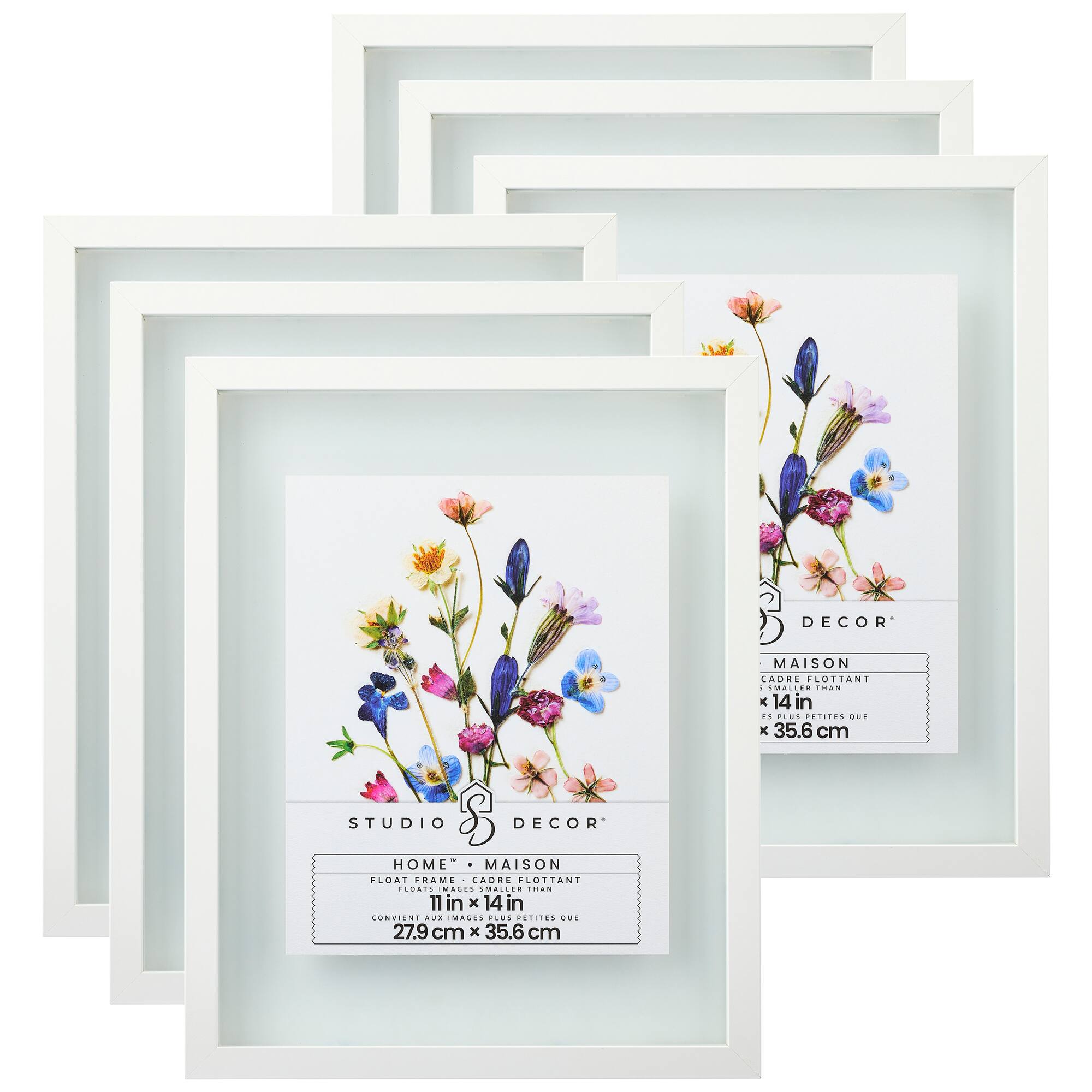 6 Pack: White 11" x 14" Float Frame by Studio Décor®